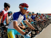 Фоторепортаж с зимнего чемпионата Казахстана по велогонкам