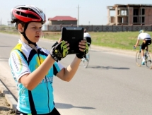 Фоторепортаж с зимнего чемпионата Казахстана по велогонкам