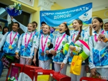 Олимпийская юношеская сборная приземлилась в аэропорту Алматы