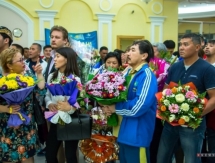 Олимпийская юношеская сборная приземлилась в аэропорту Алматы