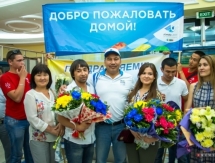 Олимпийская юношеская сборная приземлилась в аэропорту Алматы