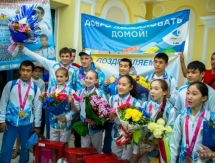 Олимпийская юношеская сборная приземлилась в аэропорту Алматы