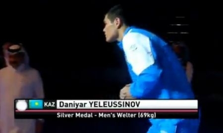 
Видео награждения Данияра Елеусинова на чемпионате мира