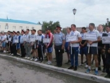Костанайские полицейские пробежали свыше 2 километров в память о погибшем коллеге