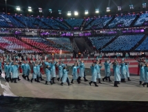 Фоторепортаж с прохода делегации Казахстана на церемонии открытия Олимпиады-2018