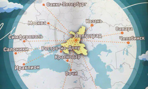 
Международный аэропорт на карте к ЧМ-2018 Челябинск и Самару определил в Казахстан