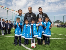 Игроки «Кайрата» презентовали спортивный объект для школы-интерната