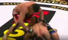 Видео зверского нокаута Куата Хамитова за 50 секунд на турнире AMC Fight Nights в Магнитогорске