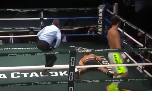 
Российский боксер наповал срубил соперника в первом раунде. Видео