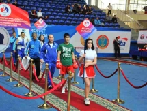 Фоторепортаж с дневной сессии четвертьфиналов чемпионата Казахстана по боксу