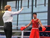 Фоторепортаж с дневной сессии четвертьфиналов чемпионата Казахстана по боксу