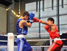 Фоторепортаж с дневной сессии четвертьфиналов чемпионата Казахстана по боксу