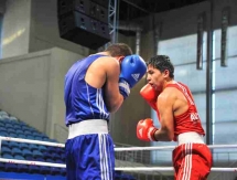 Фоторепортаж с дневной сессии четвертьфиналов чемпионата Казахстана по боксу