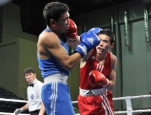 Фоторепортаж с вечерней сессии четвертьфиналов чемпионата Казахстана по боксу