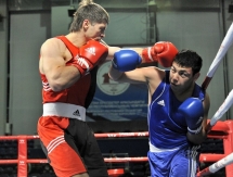 Фоторепортаж с вечерней сессии четвертьфиналов чемпионата Казахстана по боксу