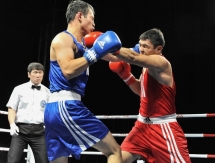 Фоторепортаж с вечерней сессии четвертьфиналов чемпионата Казахстана по боксу