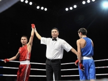 Фоторепортаж с вечерней сессии второго дня четвертьфиналов чемпионата Казахстана по боксу