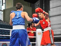Фоторепортаж с дневной сессии полуфиналов чемпионата Казахстана по боксу