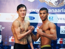 Фоторепортаж с церемонии взвешивания «Astana Arlans» VS «British Lionhearts»