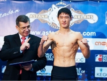 Фоторепортаж с церемонии взвешивания «Astana Arlans» VS «British Lionhearts»