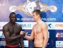 Фоторепортаж с церемонии взвешивания «Astana Arlans» VS «British Lionhearts»