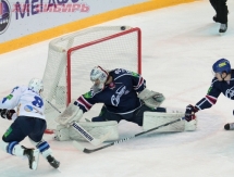 Фоторепортаж с матча КХЛ «Сибирь» — «Барыс» 3:1