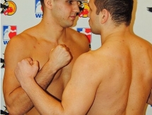 Фоторепортаж с церемонии взвешивания матчевой встречи WSB «German Eagles» — «Astana Arlans»