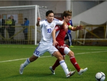 Фоторепортаж с матча Мемориала Гранаткина Латвия U-19 — Казахстан U-19 2:1 