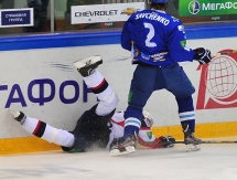 Фоторепортаж с матча КХЛ «Барыс» — «Слован» 2:4