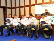 Фоторепортаж с жеребьевки матча Кубка Дэвиса Казахстан — Австрия