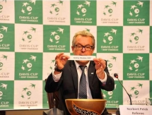 Фоторепортаж с жеребьевки матча Кубка Дэвиса Казахстан — Австрия