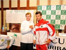 Фоторепортаж с жеребьевки матча Кубка Дэвиса Казахстан — Австрия