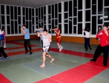 Шымкенсткие бойцы ушу готовятся к турниру «Я — воин дракона» 