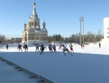 Видео с игры Первенства России по бенди «Акжайык» — «СКА-Свердловск» 5:2