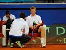 Фоторепортаж с матча Кубка Дэвиса Андрей Голубев — Андреас Хайдер-Маурер