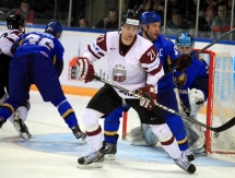 Фоторепортаж с матча финального Олимпийский отборочного турнира Казахстан — Латвия 2:3