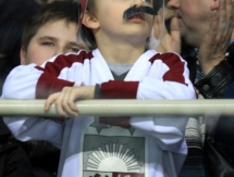 Фоторепортаж с матча финального Олимпийский отборочного турнира Казахстан — Латвия 2:3