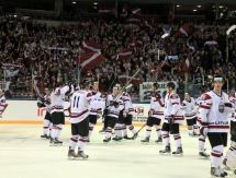 Фоторепортаж с матча финального Олимпийский отборочного турнира Казахстан — Латвия 2:3