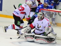 Фоторепортаж с матча КХЛ «Барыс» — «Трактор» 2:3