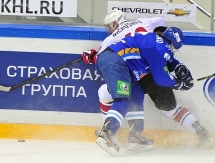 Фоторепортаж с матча КХЛ «Барыс» — «Трактор» 2:3