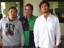 Фото с пресс-конференции Геннадия Головкина и Нобухиро Ишиды