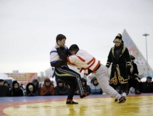 Батыры Астаны показали свою силу в қазақша күрес