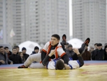 Батыры Астаны показали свою силу в қазақша күрес