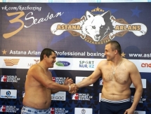 Фоторепортаж с церемонии взвешивания встречи WSB «Astana Arlans» — «Argentina Condors»