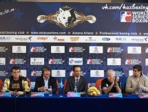 Фоторепортаж с церемонии взвешивания встречи WSB «Astana Arlans» — «Argentina Condors»