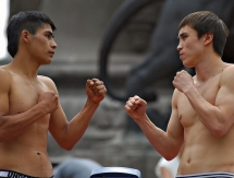 Фоторепортаж с церемонии взвешивания встречи WSB «Mexico Guerreros» — «Аstana Arlans»