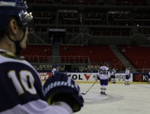 Фоторепортаж с раскатки перед матчем Казахстан — Великобритания