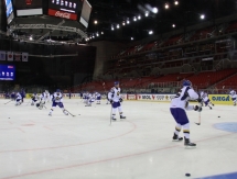 Фоторепортаж с раскатки перед матчем Казахстан — Великобритания