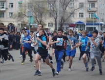 Эстафета к Дню Победы и Дню защитников Отечества прошла в Караганде