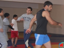 Фоторепортаж с тренировки национальной сборной Казахстана по вольной борьбе